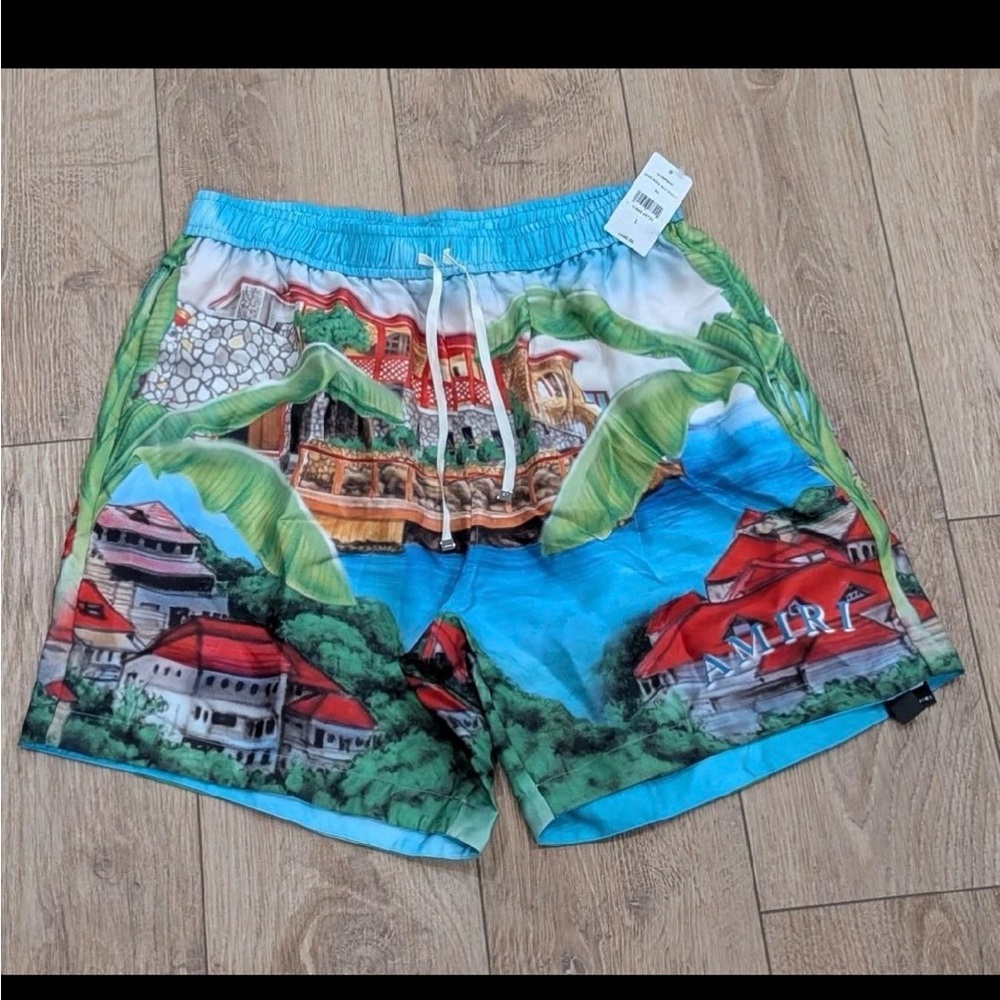 AMIRI Multicolor Scenic Swim Trunks